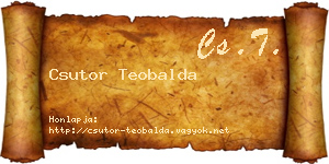Csutor Teobalda névjegykártya